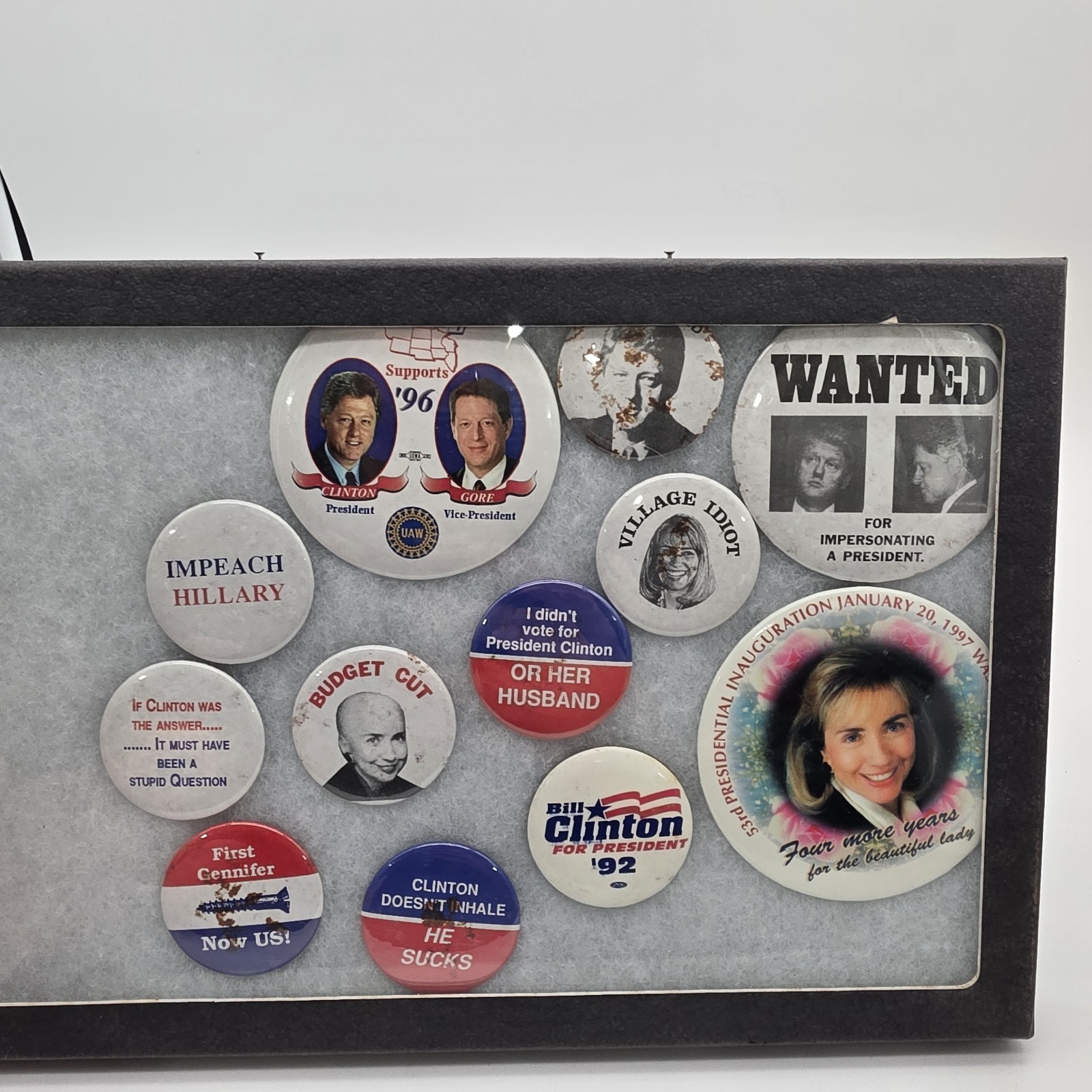 Collection Of Clinton Campaign Pins Hillary Clinton, Bill Clinton