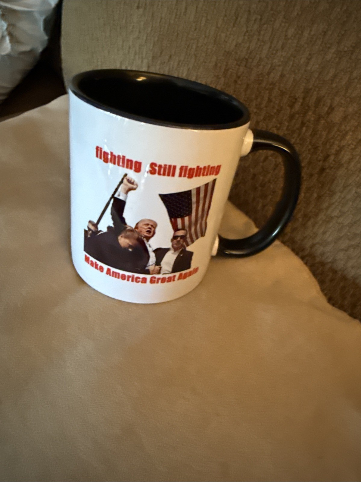 Trump “Fighting-Still Fighting”Make America Great Again White/Black Coffee Mug