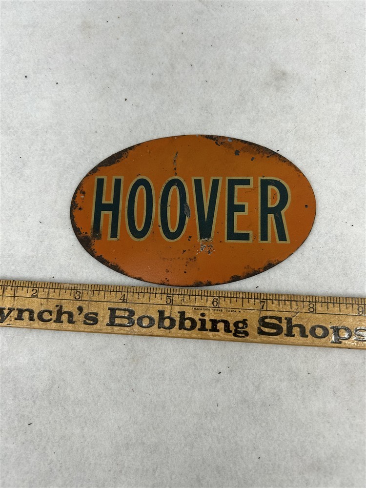 antique political sign Hoover for president orange 3.75 x 5.5 in. 1928 original