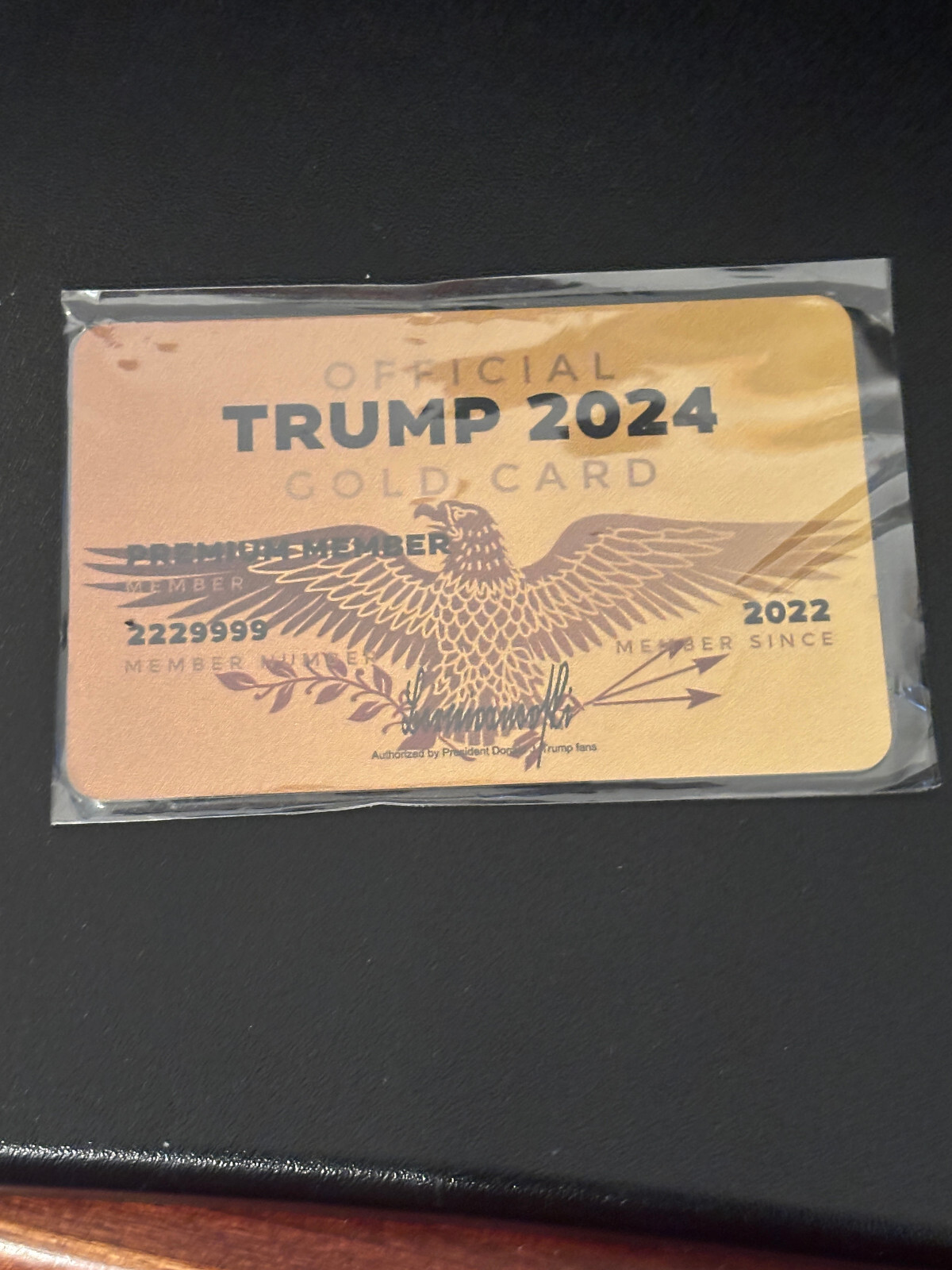 Official Trump 2024 Gold Card Metal 3” x 2” Donald Trump Collectible Memorabilia
