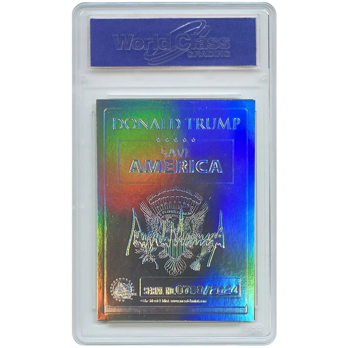 ☆ President Trump Limited Edition Triple Image Silver Hologram Trading Card! ☆