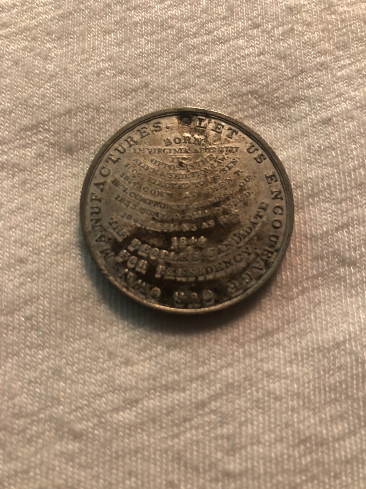 Henry Clay 1844 Presidential Campaign Token