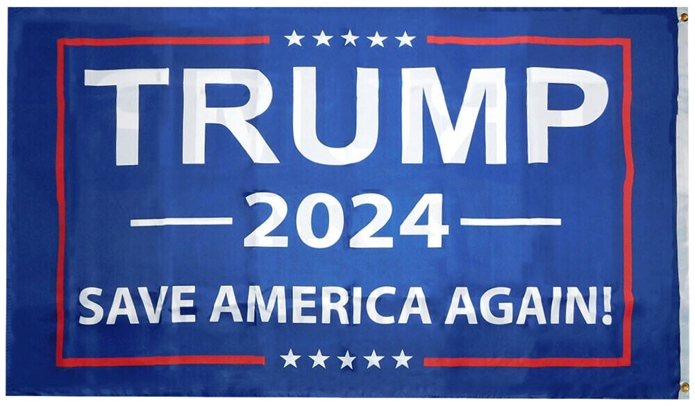 TRUMP 2024 SAVE AMERICA AGAIN 3′ X 5′ FLAG NEW RED WHITE & BLUE