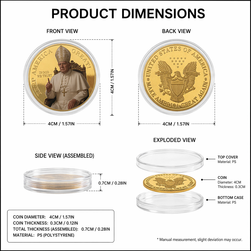 20Pcs Trump Make America Great Again Commemorative Coin Metal Collectible Coin