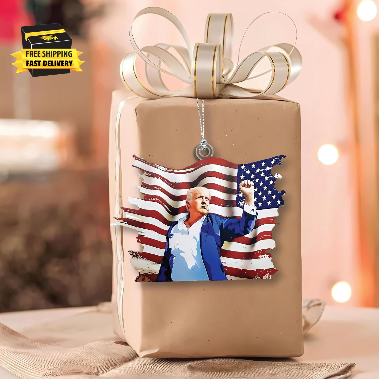 Trump Gifts, Trump Ornament 2025, Trump Tree Ornaments, Donald Trump Gifts, Dona