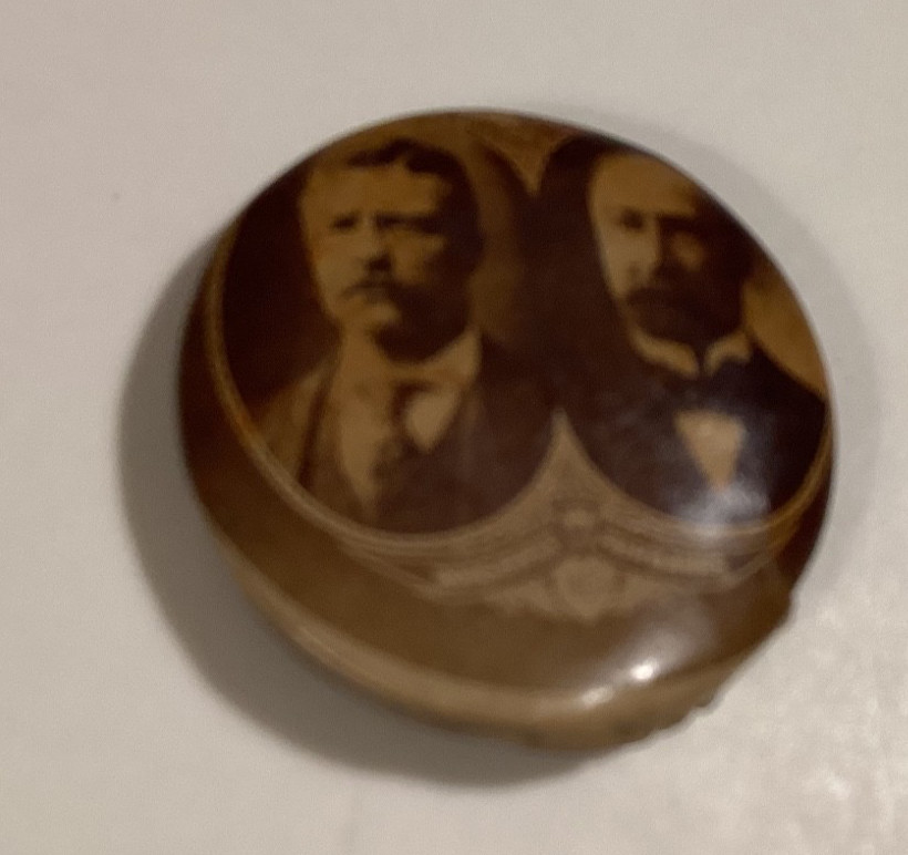 1904 Jugate Roosevelt Fairbanks Campaign Pinback Button 7/8” ROO-41