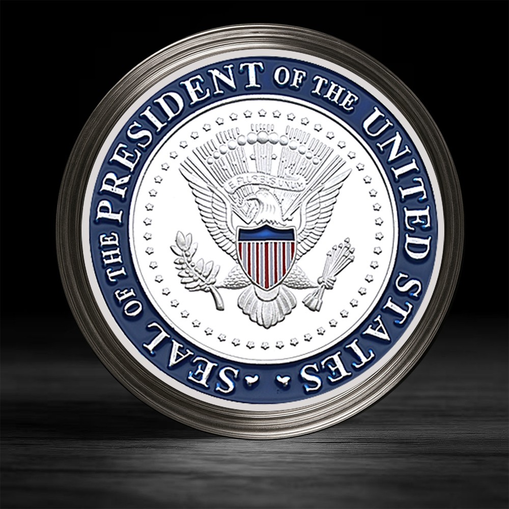 Joe Biden Silver Plated Presidential Coin US Seal & Liberty Commemorative Medal