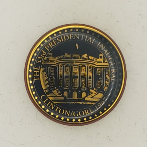Vintage 1997 Clinton Gore 53rd Presidential Inaugural Resin Lapel Pin