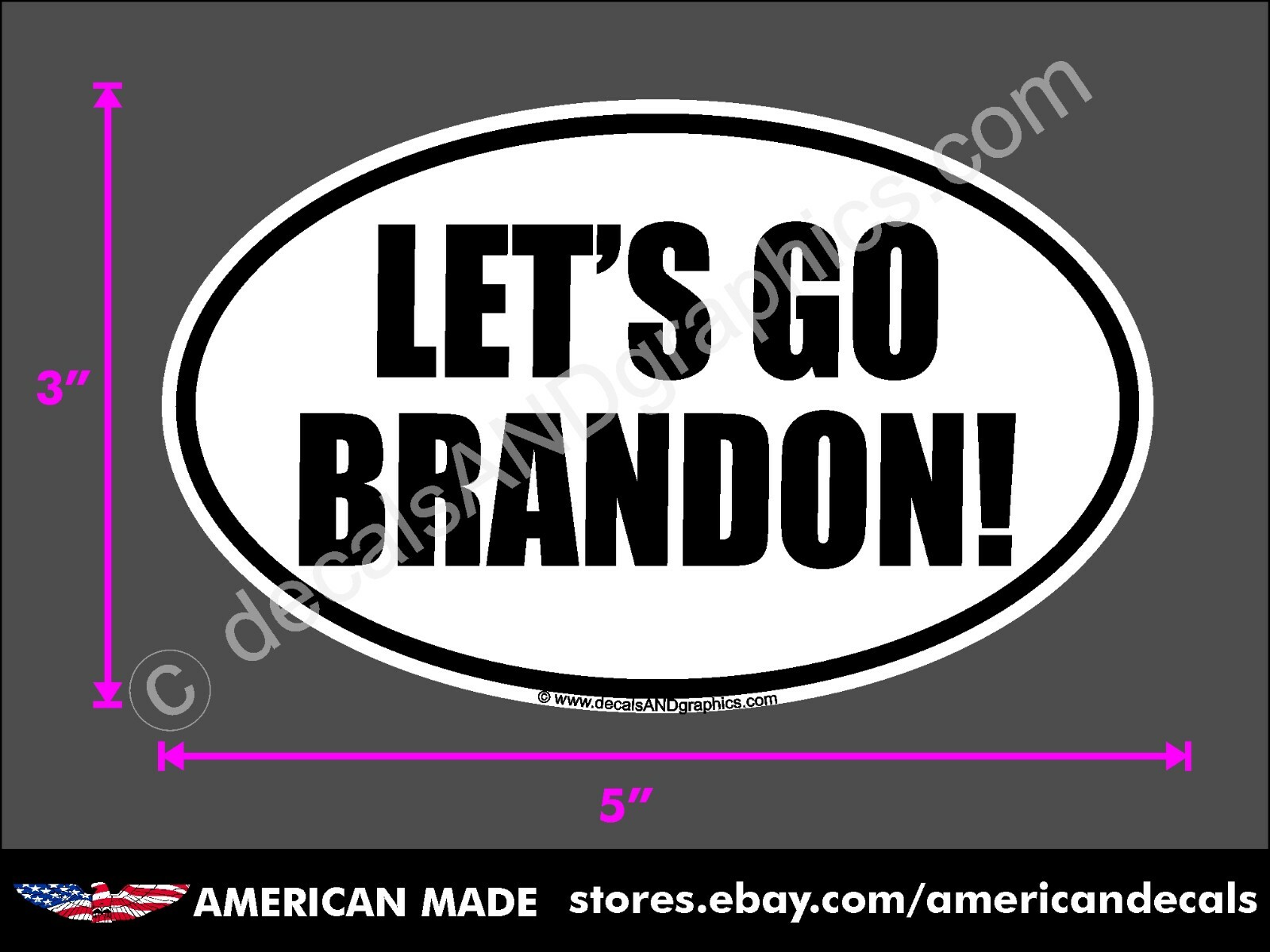 TRUMP 2024 LET’S GO BRANDON F**K JOE BIDEN ANTI DEMOCRAT MAGA STICKER DECAL