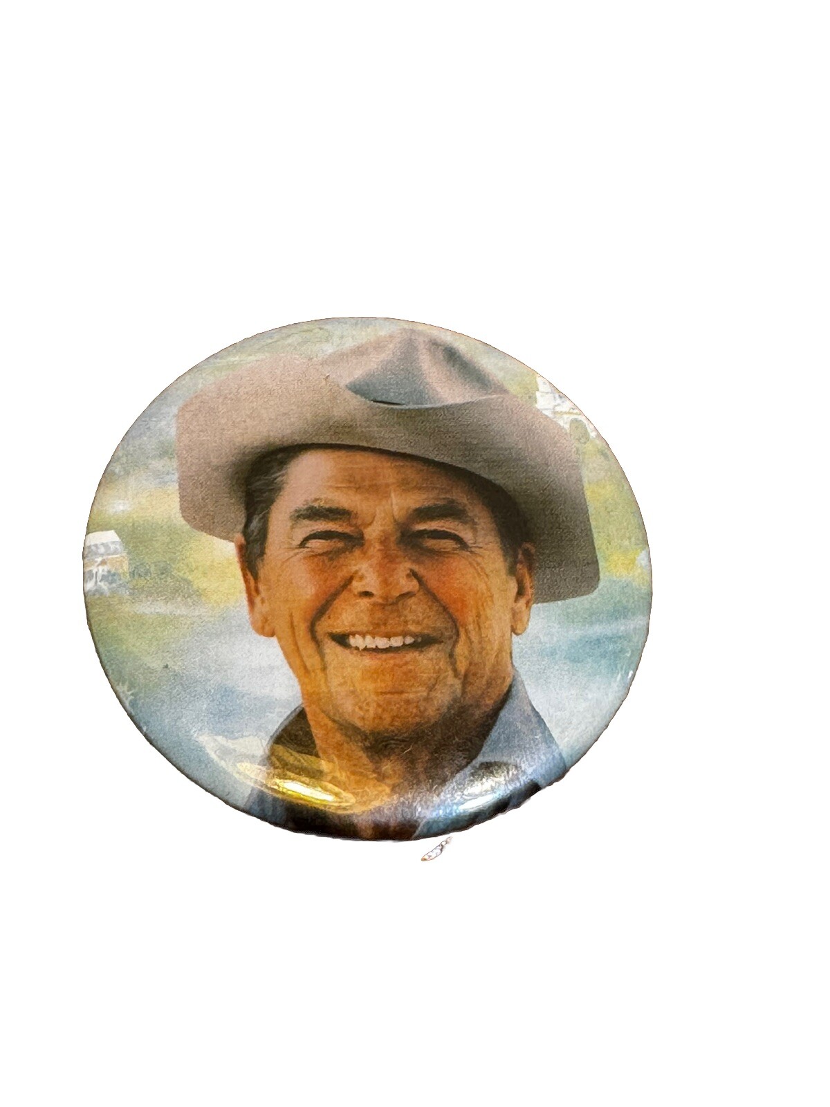 1980 Ronald Reagan 2-1/2 Cowboy Hat Presidential Campaign Button