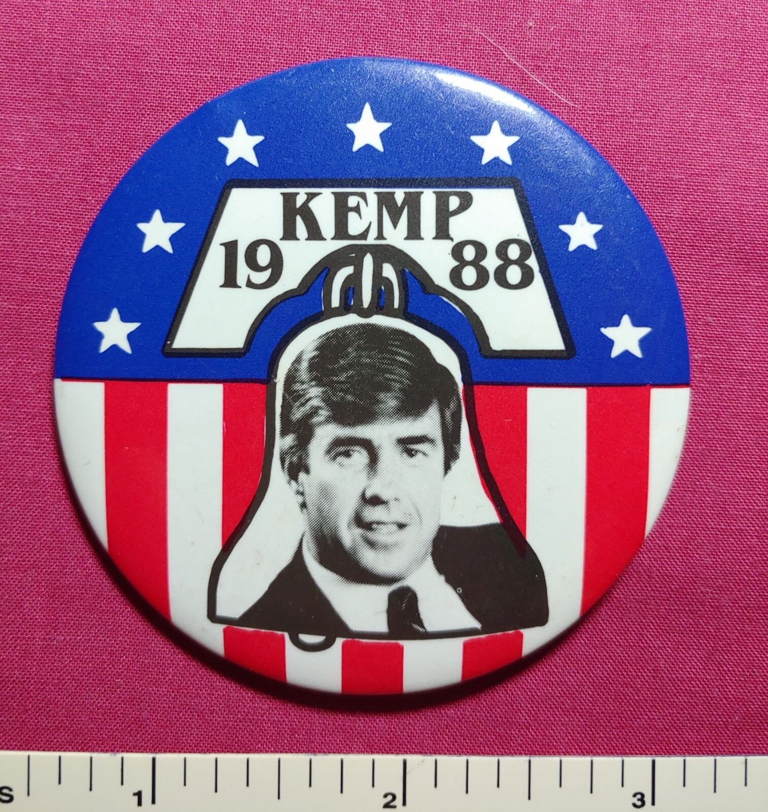 JACK KEMP 1996 HOPEFUL LIBERTY FOOTBALL QB ATHLETE SPORT POLITICS PINBACK BUTTON
