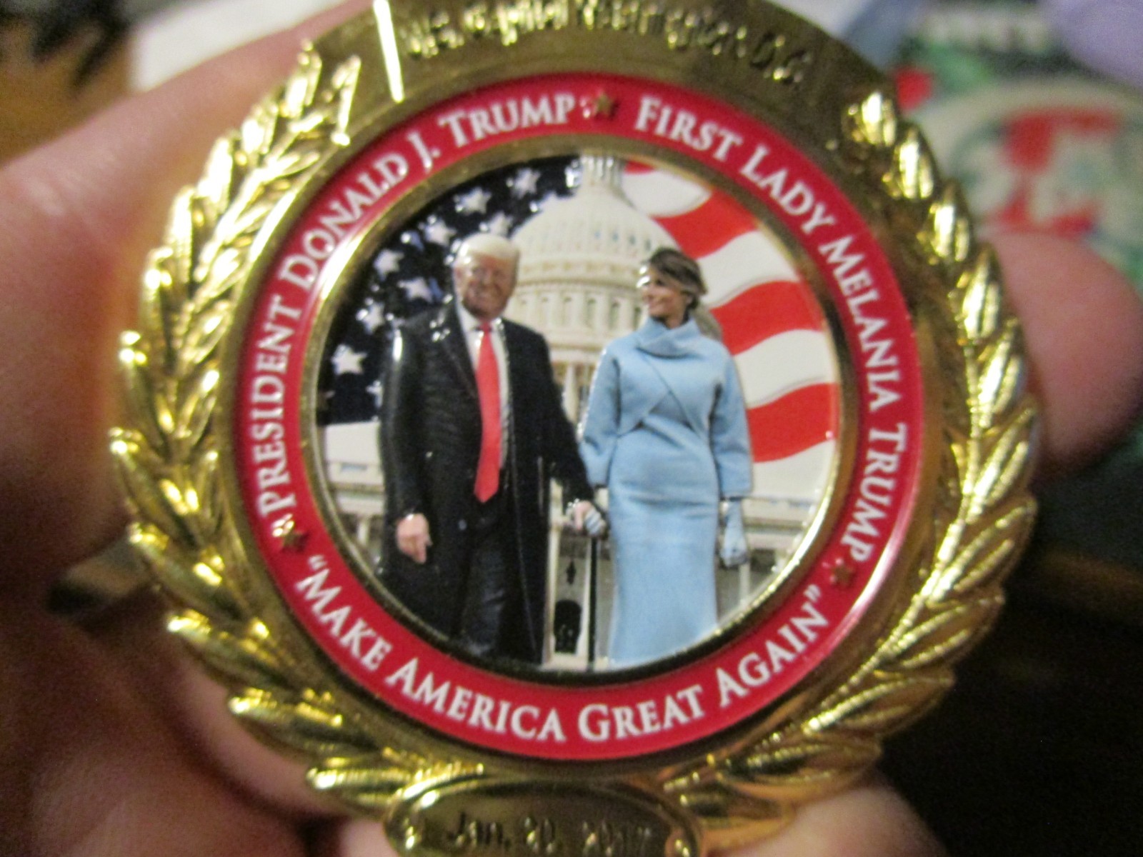 Donald J Trump White House gift shop inauguration Challenge Medallion Coin (XAN