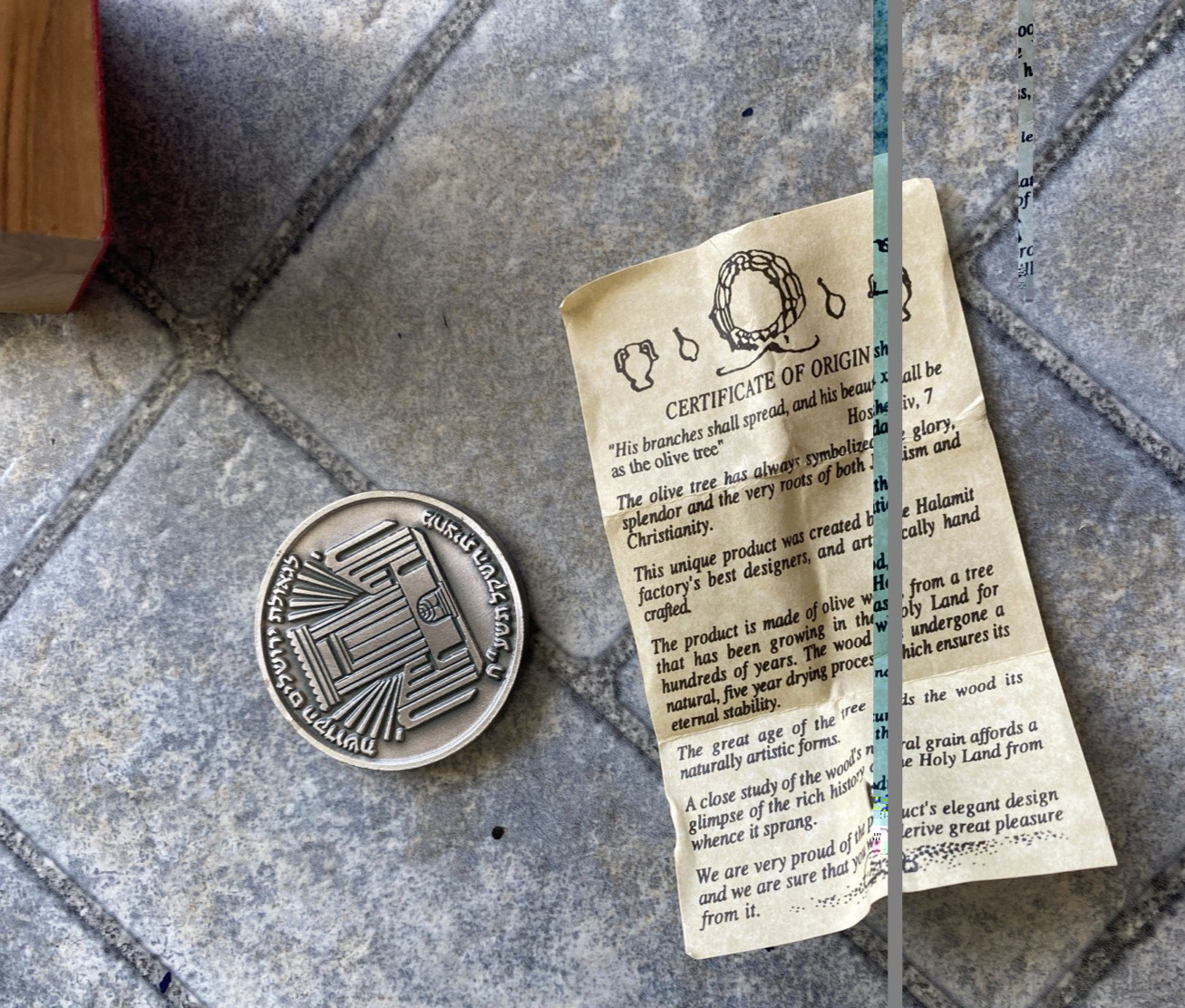Cyrus Donald Trump Temple Coin With Olive Wood Jerusalem Case