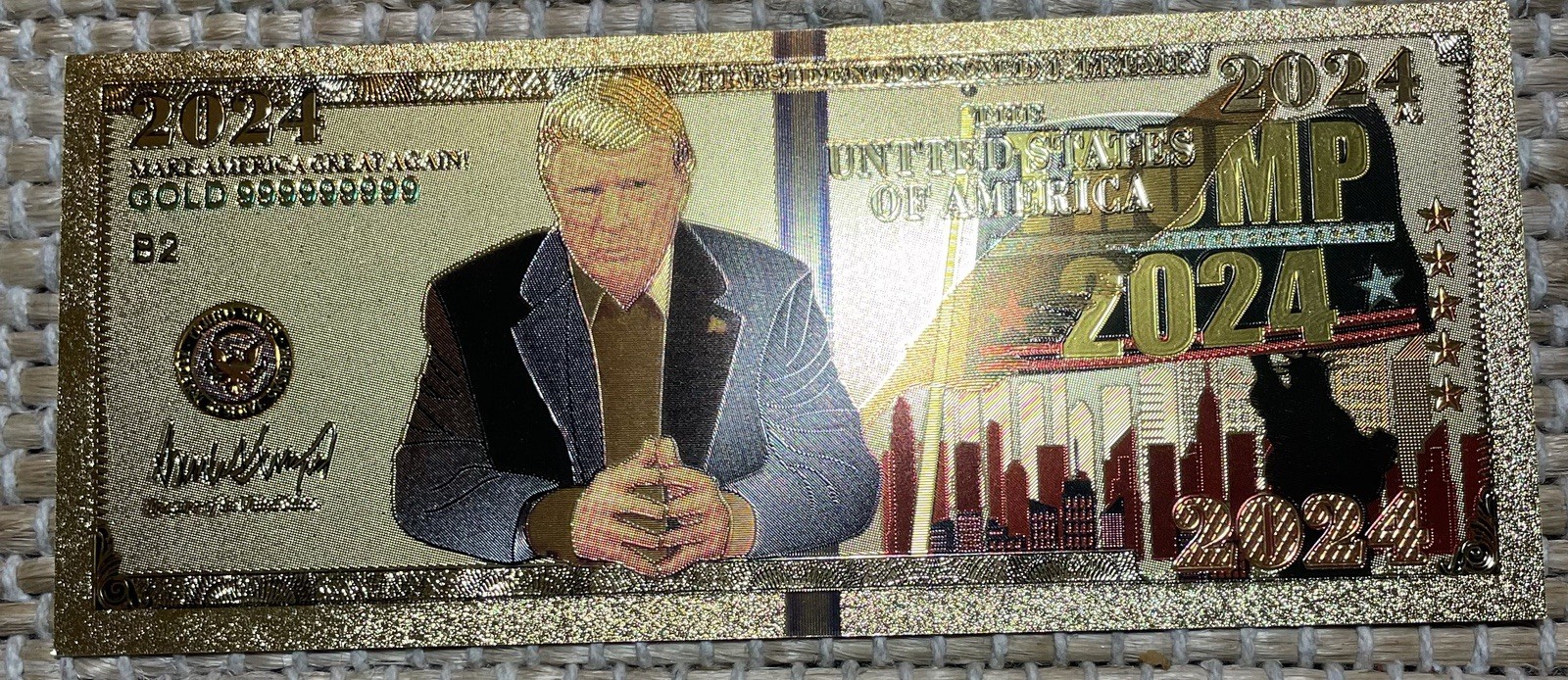 2024 Gold Foil Trump Dollar