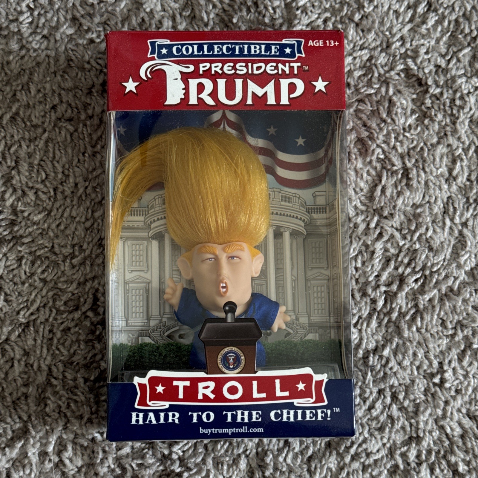 President Donald Trump Collectible Troll Doll “ Hair To The Chief “ NEW in Box!