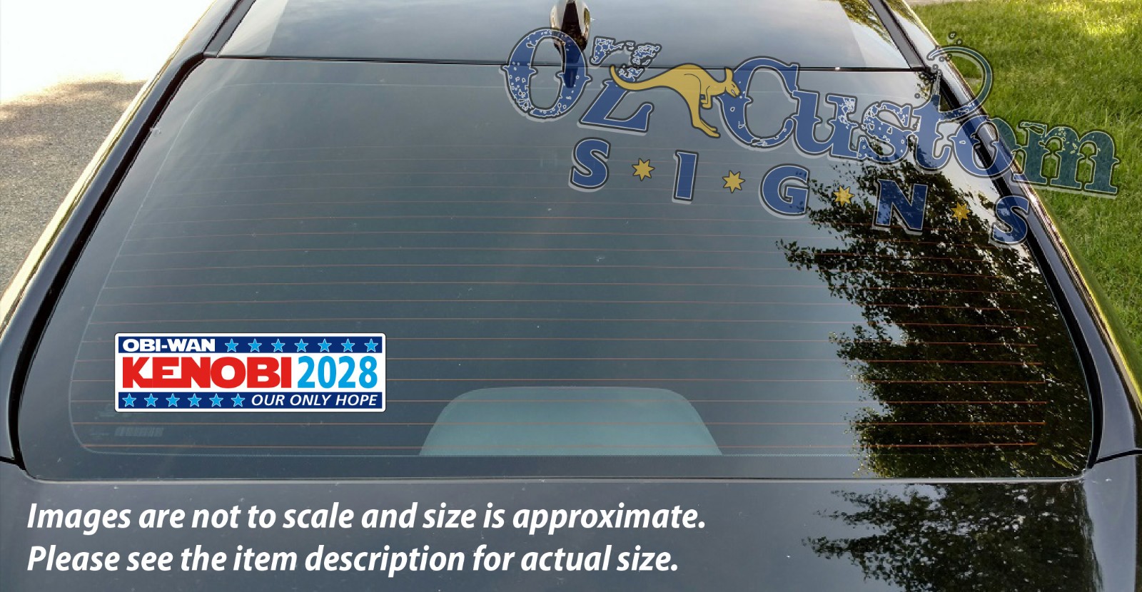 Obi-Wan Kenobi 2028 – Our Only Hope – For PRESIDENT – Printed Decal / Sticker