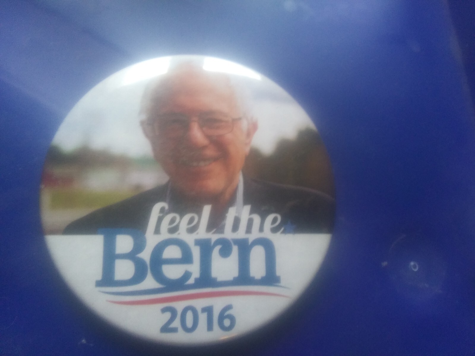 Bernie Sanders Pin BackPresident Campaign Button feel the burn 2016