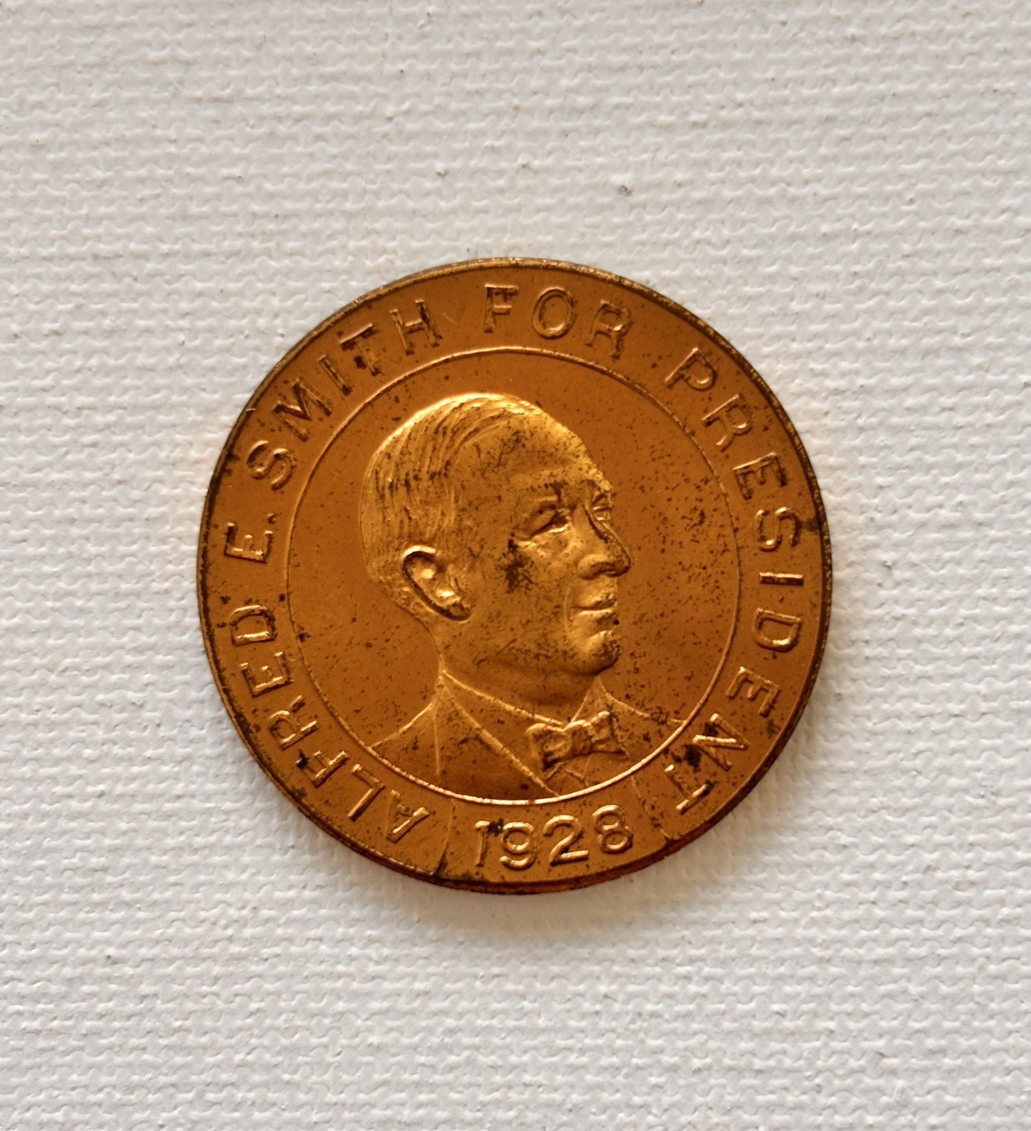 1928 ALFRED E. SMITH FOR PRESIDENT – “ALL FOR AL, AL FOR ALL” Campaign Medal