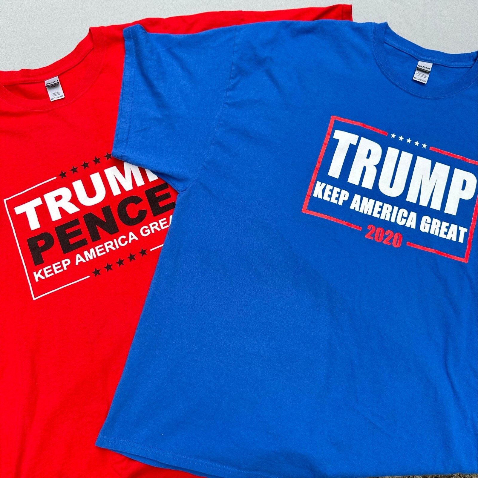 Trump 2020 Keep America Great Men’s Blue and Red T-Shirt 4XL Lot