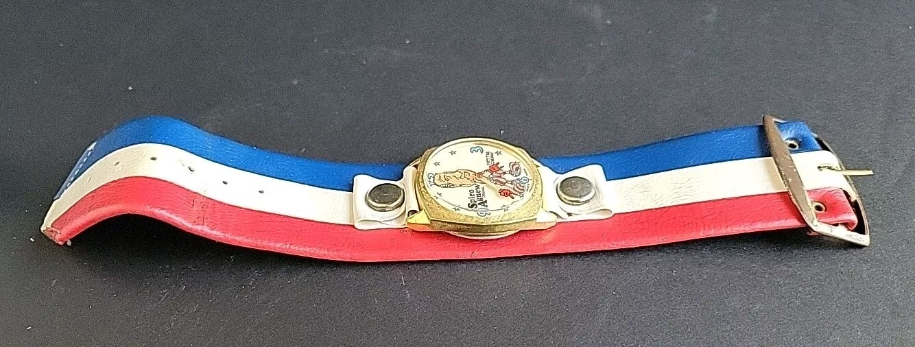 Vtg Spiro Agnew Watch “Dirty Time Company” Swiss Made w/ Original Tube *PLS READ