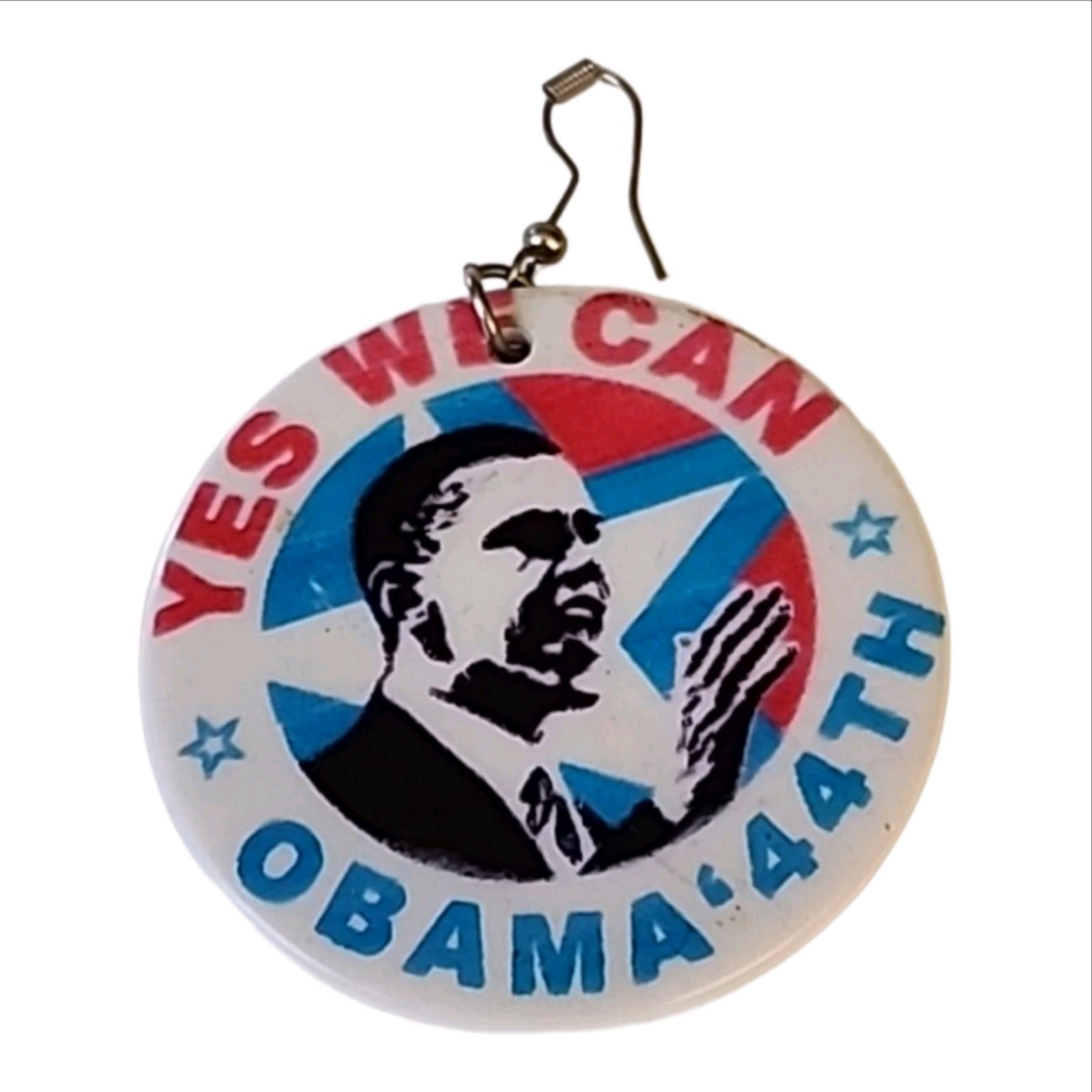 President Obama 44th Yes We Can Earrings 2008 Vintage Vintage
