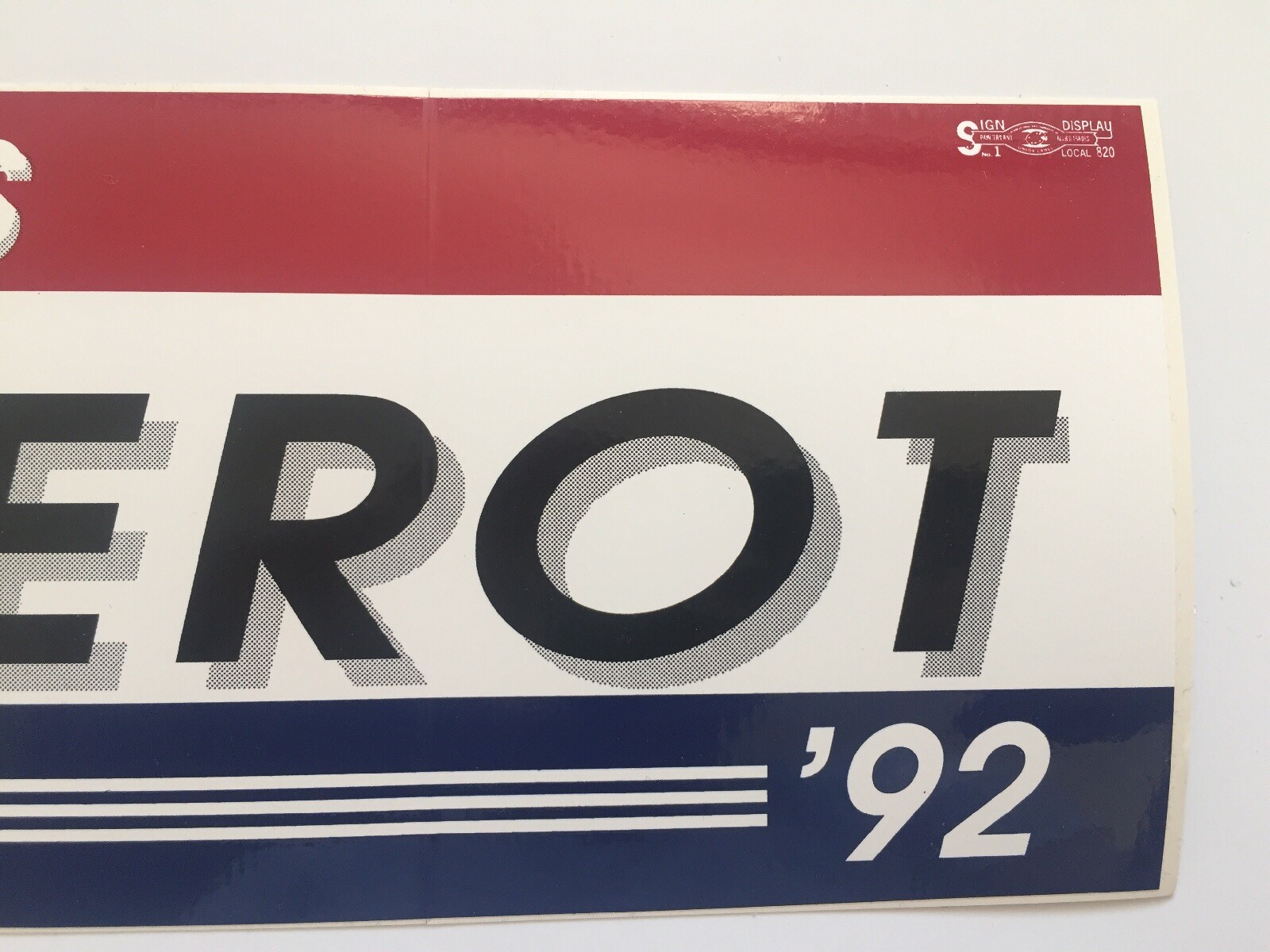 Official 1992 Ross Perot For President Bumper Sticker Mint New FREE Shipping