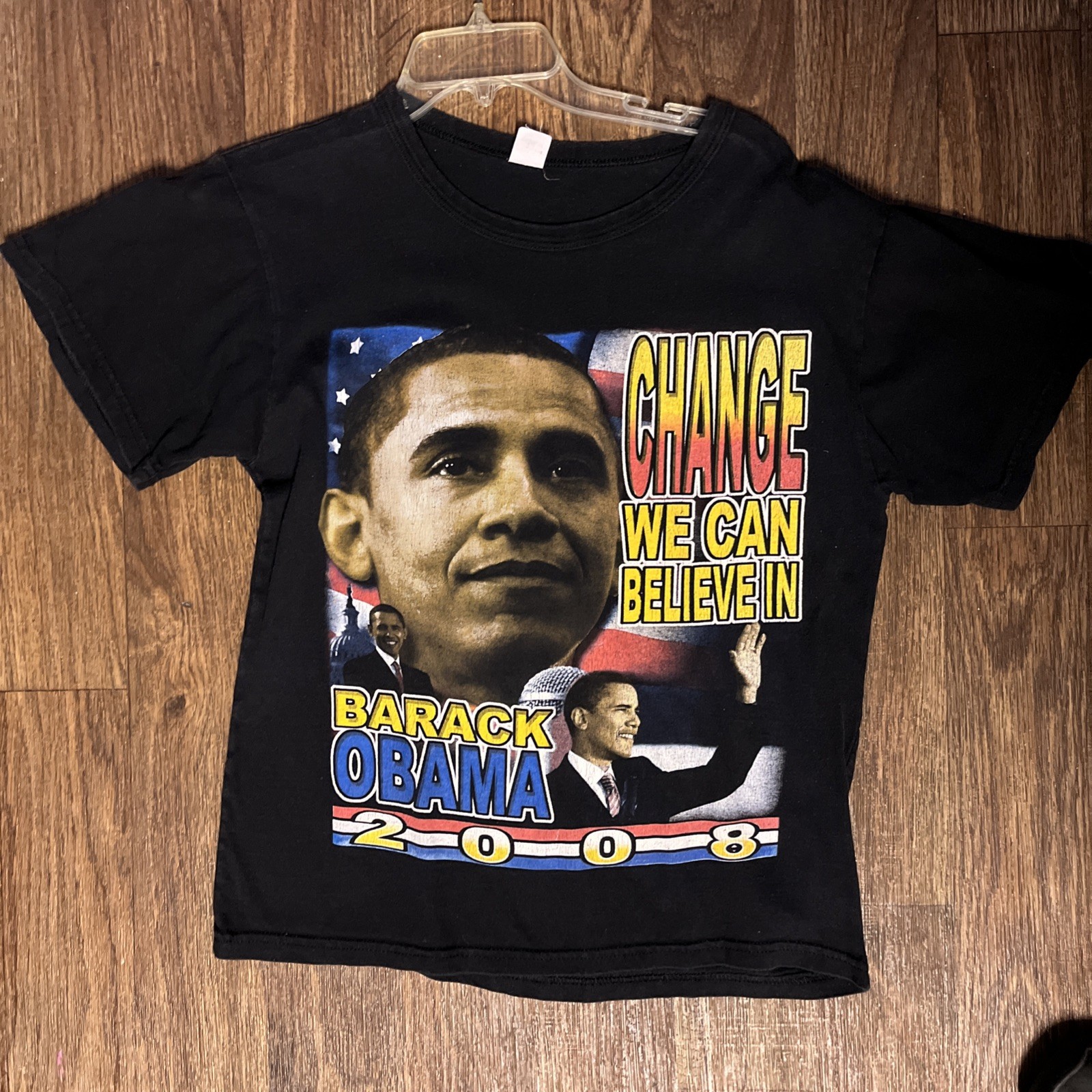 Vintage 2008 Barack Obama Change We Can Believe In Campaign T Shirt Medium