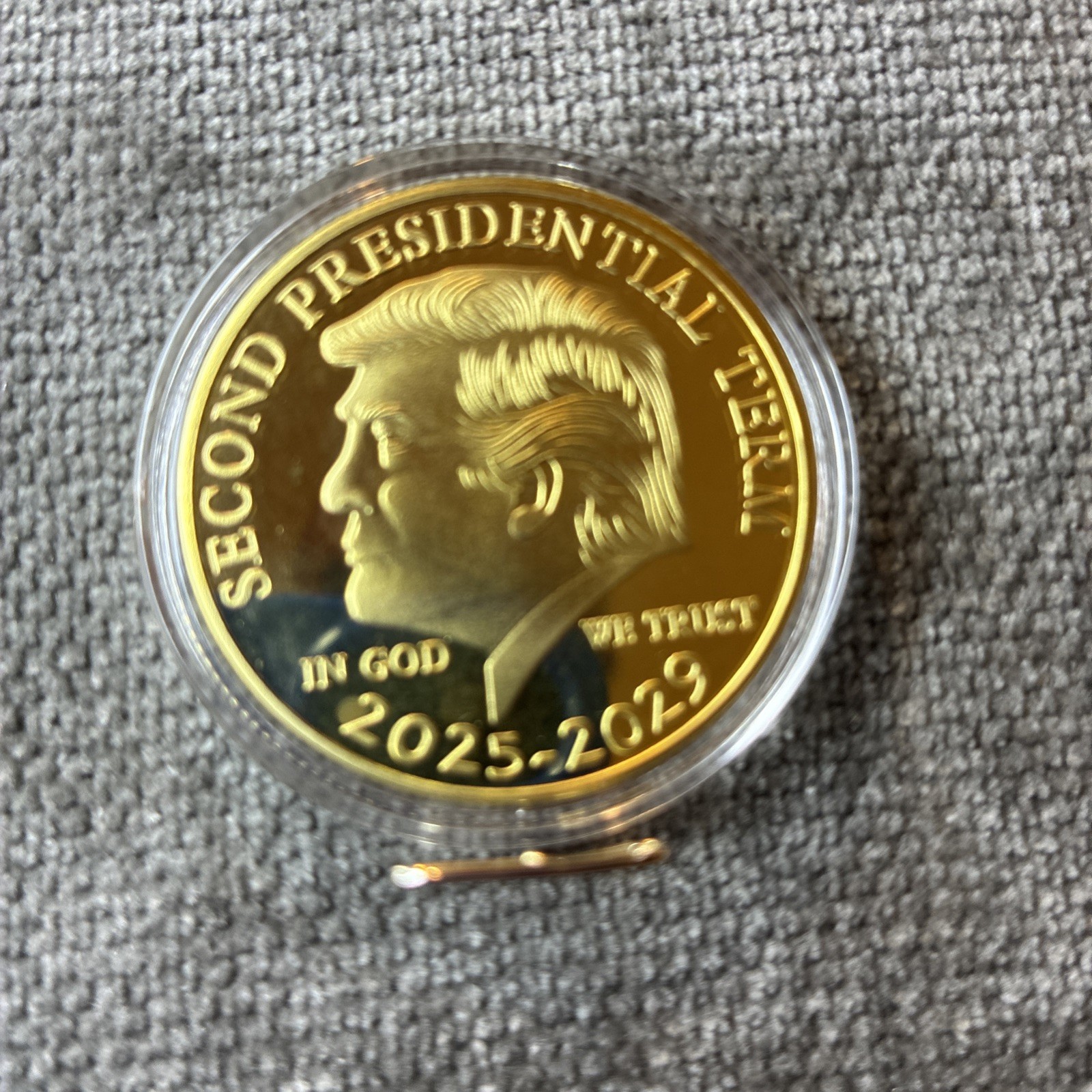 Trump Collectible Gold-tone Coin NEW 2025 2nd Presidential Term ☀️ RARE ☀️