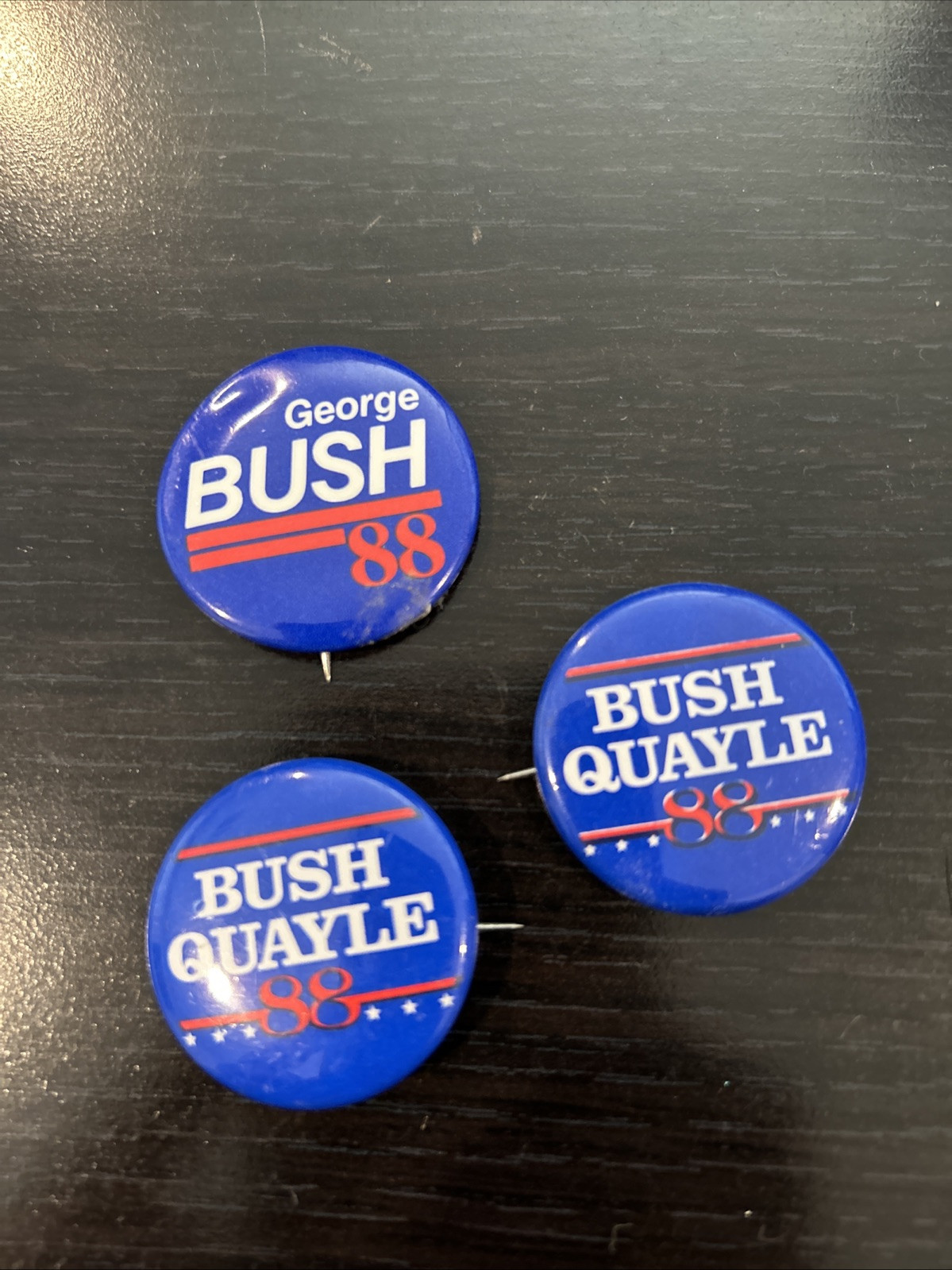 1988 George Bush Dan Quayle Presidential Campaign Pin back Button Lot of 3