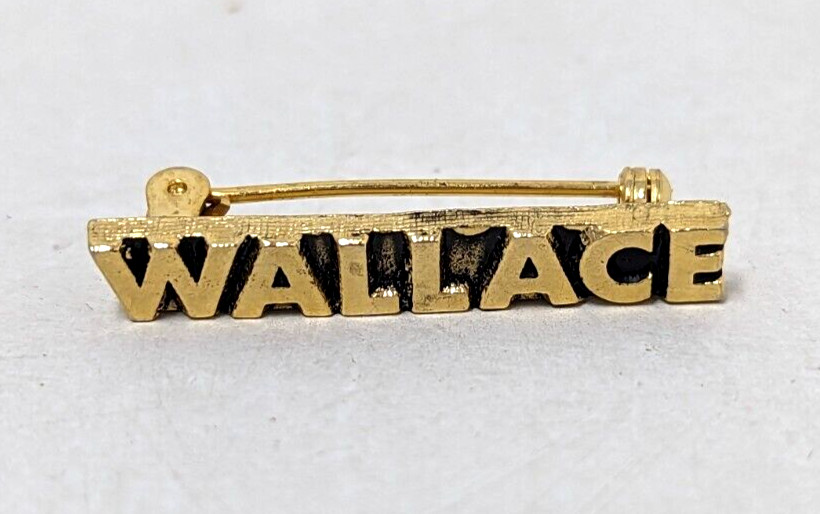 VTG 1968 George Wallace Gold Tone Metal Presidential Campaign Pin Pinback JK23