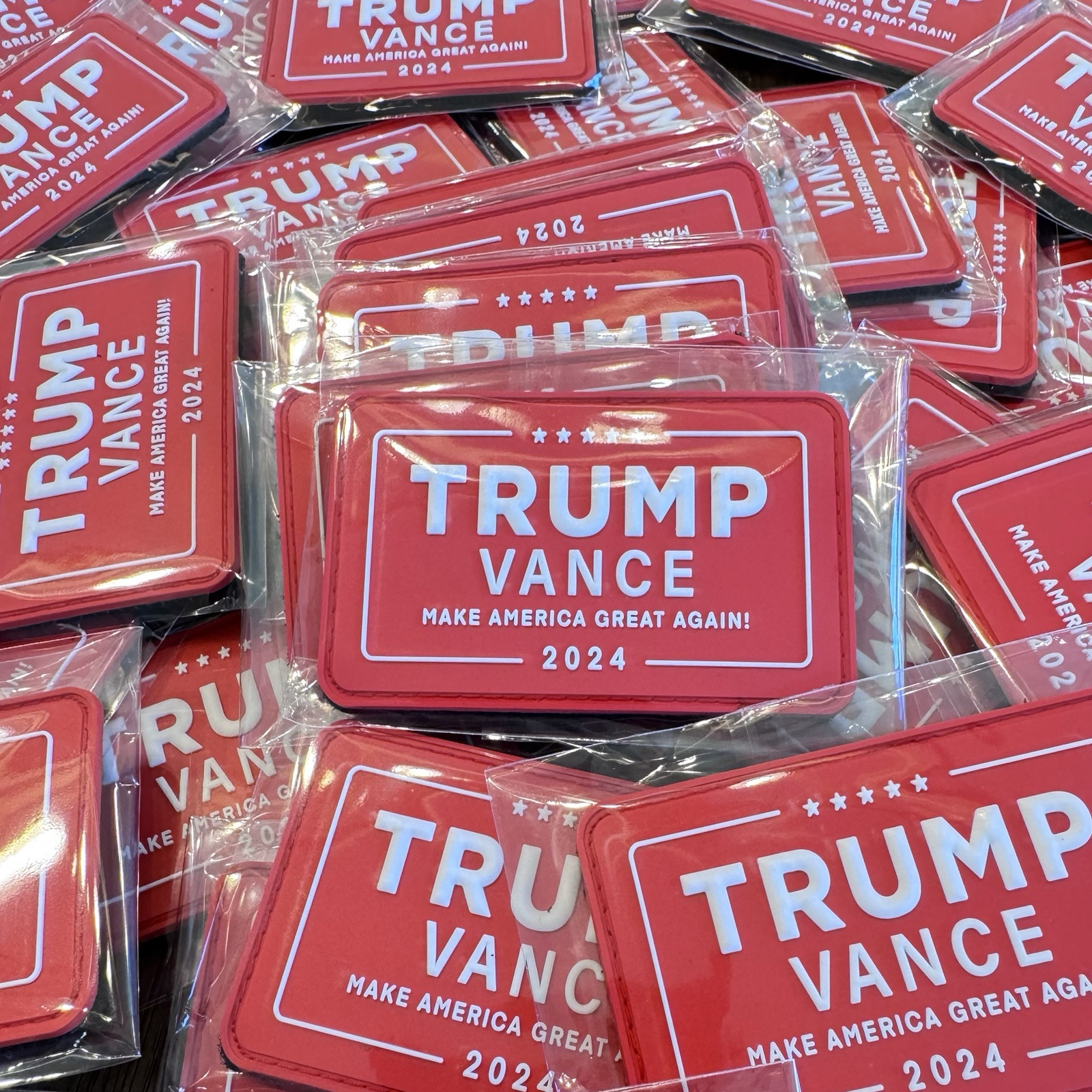 RED REPUBLICAN TRUMP VANCE 3D PVC PATCH FOR HAT, BACKPACK, ETC