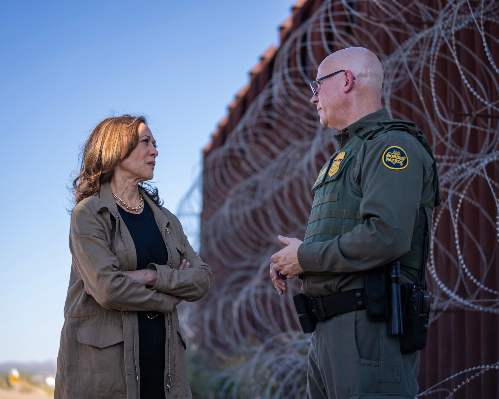 Kamala Harris VPOTUS at border of USA & Mexico 8×10 Photo Picture Reprint