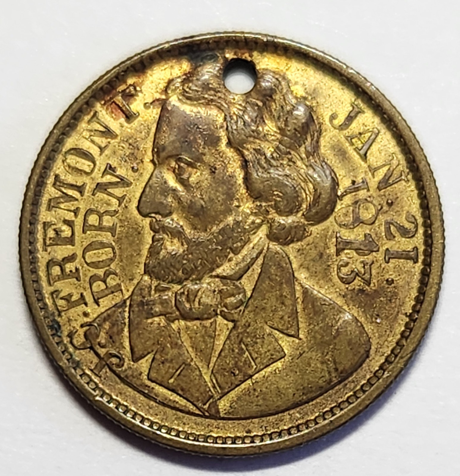 1856 John C. Freemont Presidential Campaign Medal W/ Eagle on Globe Reverse