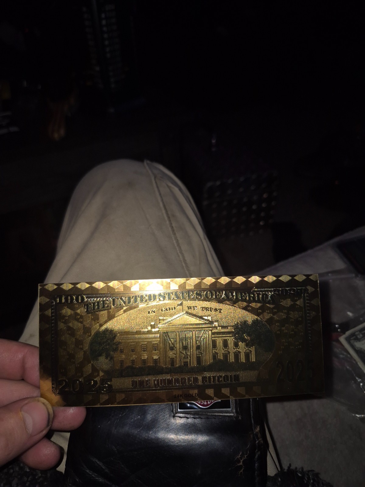 100 trump 2025 24k gold bill