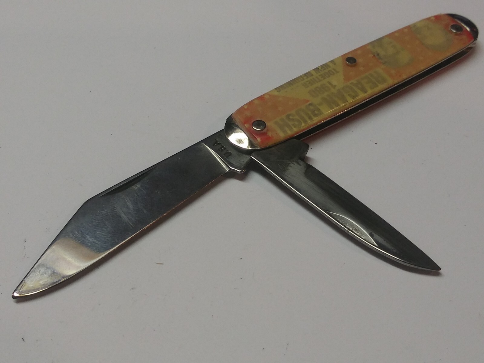 Vintage Reagan – Bush 1980 Presidential Race Folding Pocket Knife Made in USA