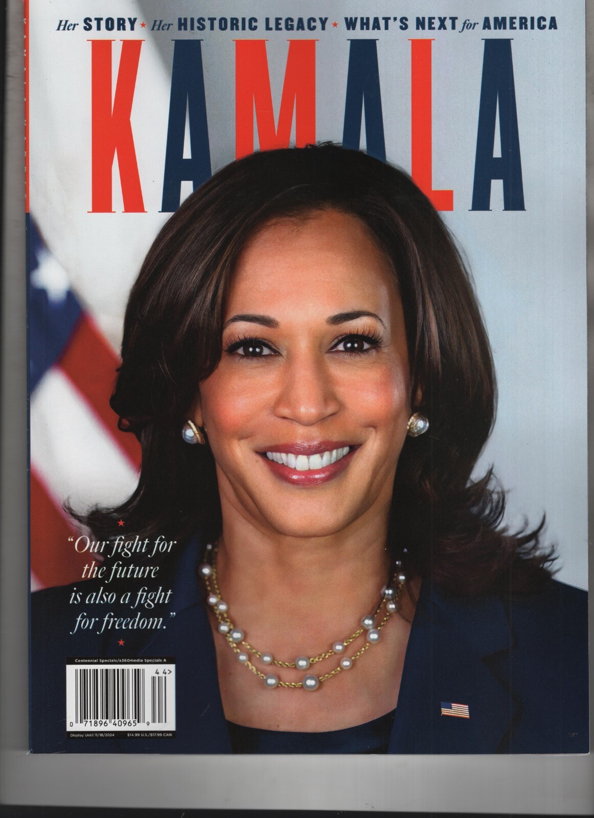 KAMALA HARRIS CENTENNIAL MAGAZINE 2024 A360 MEDIA HER STORY