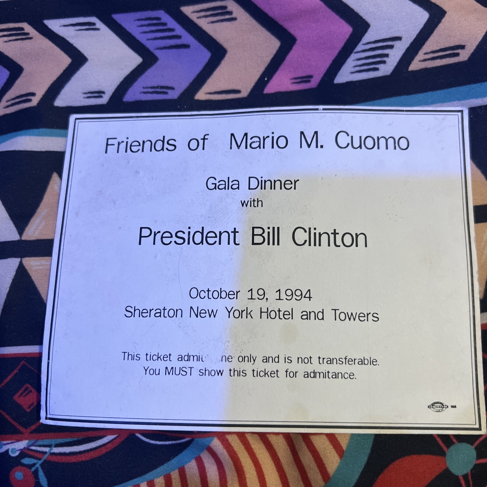 HONORING GOVERNOR AND MRS. MARIO M. CUOMO – WITH BILL CLINTON – OCT 19, 1994