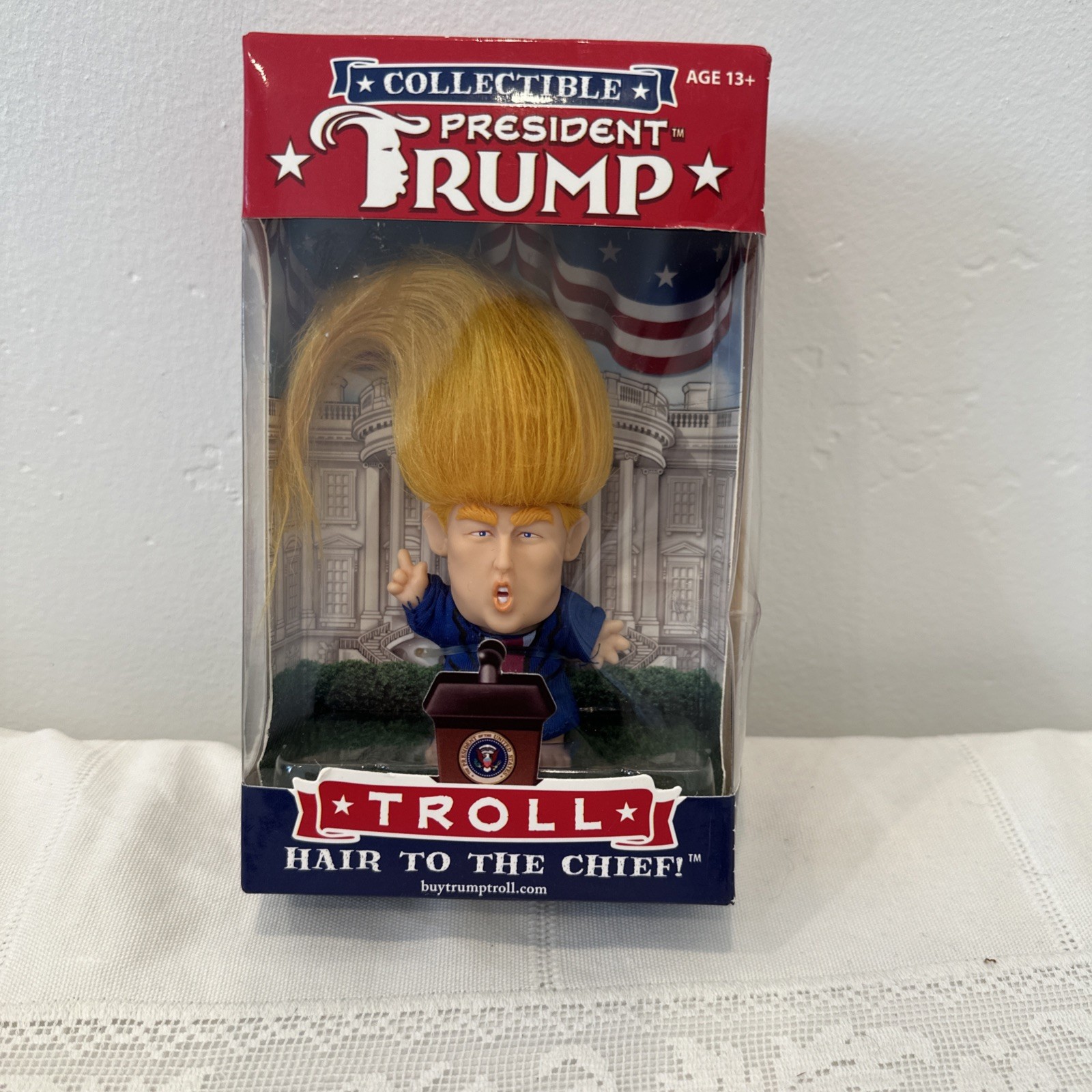 DONALD TRUMP President Collectible Troll Doll Hair To The Chief 2017 NIB