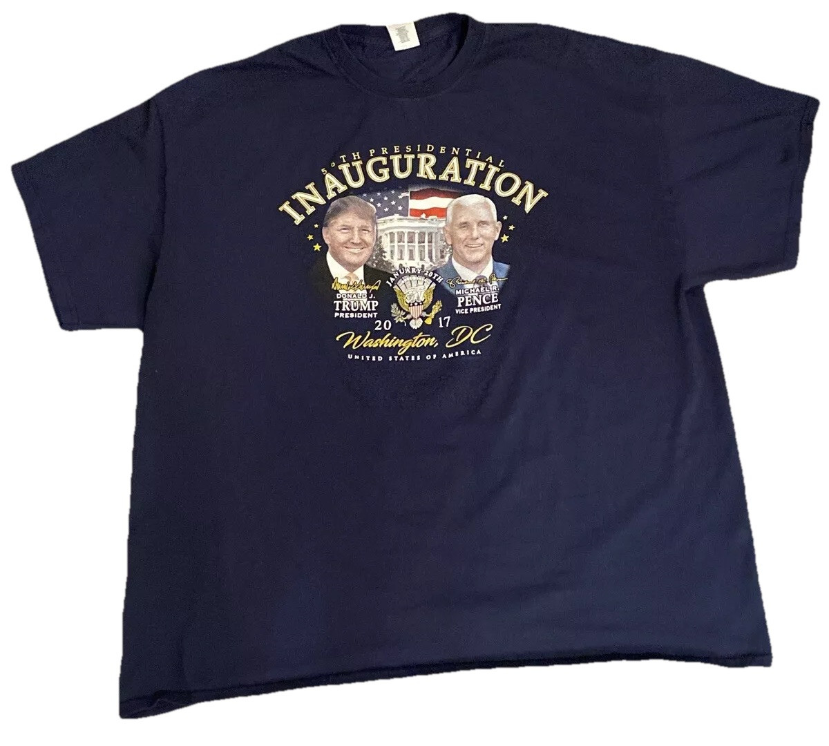 Tshirt Mens Size 2XL Black The Presidential Inauguration Trump Pence 2017