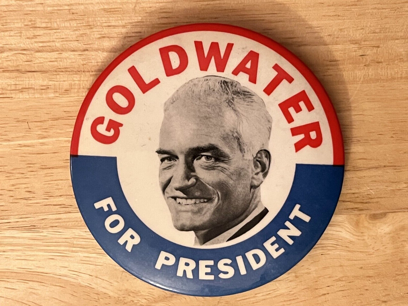 “Goldwater For President” Pinback Button Political President Campaign 3 1/2″