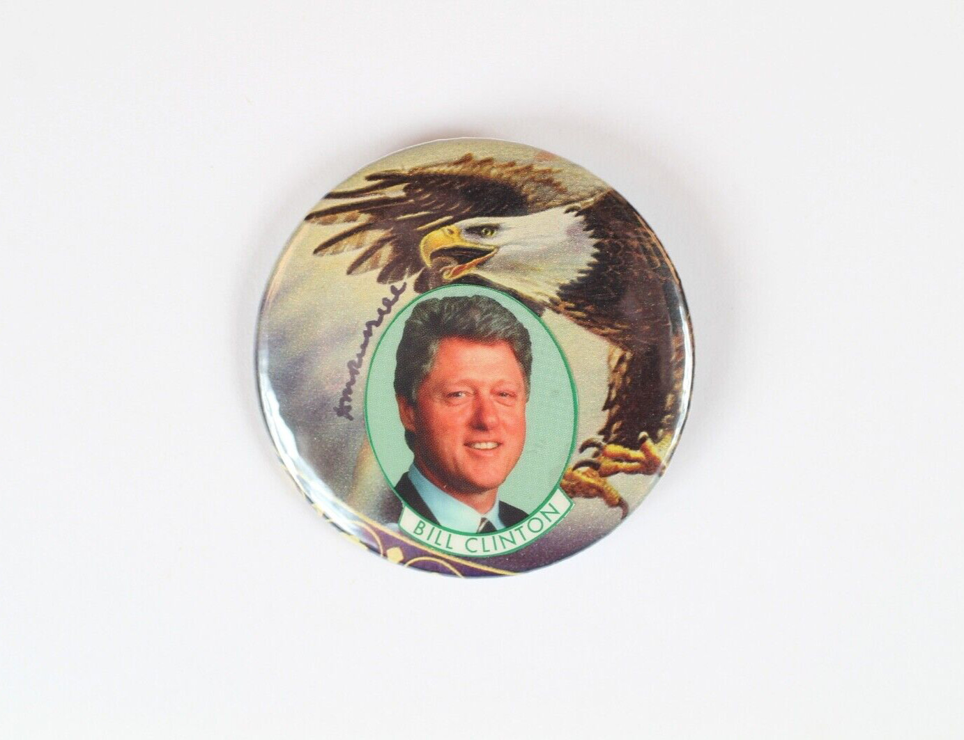 1996 Bill Clinton David Russell Presidential Campaign Pinback Button