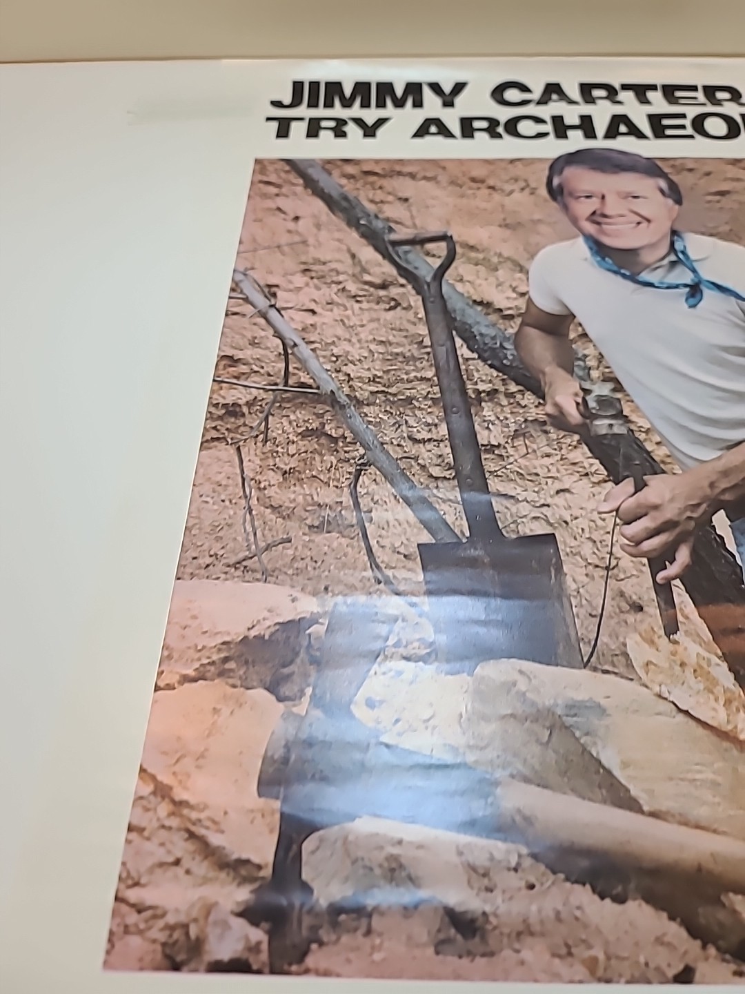 Jimmy Carter Original Vintage Satire Poster – Try Archaeology – 17.5″ X 22.5″