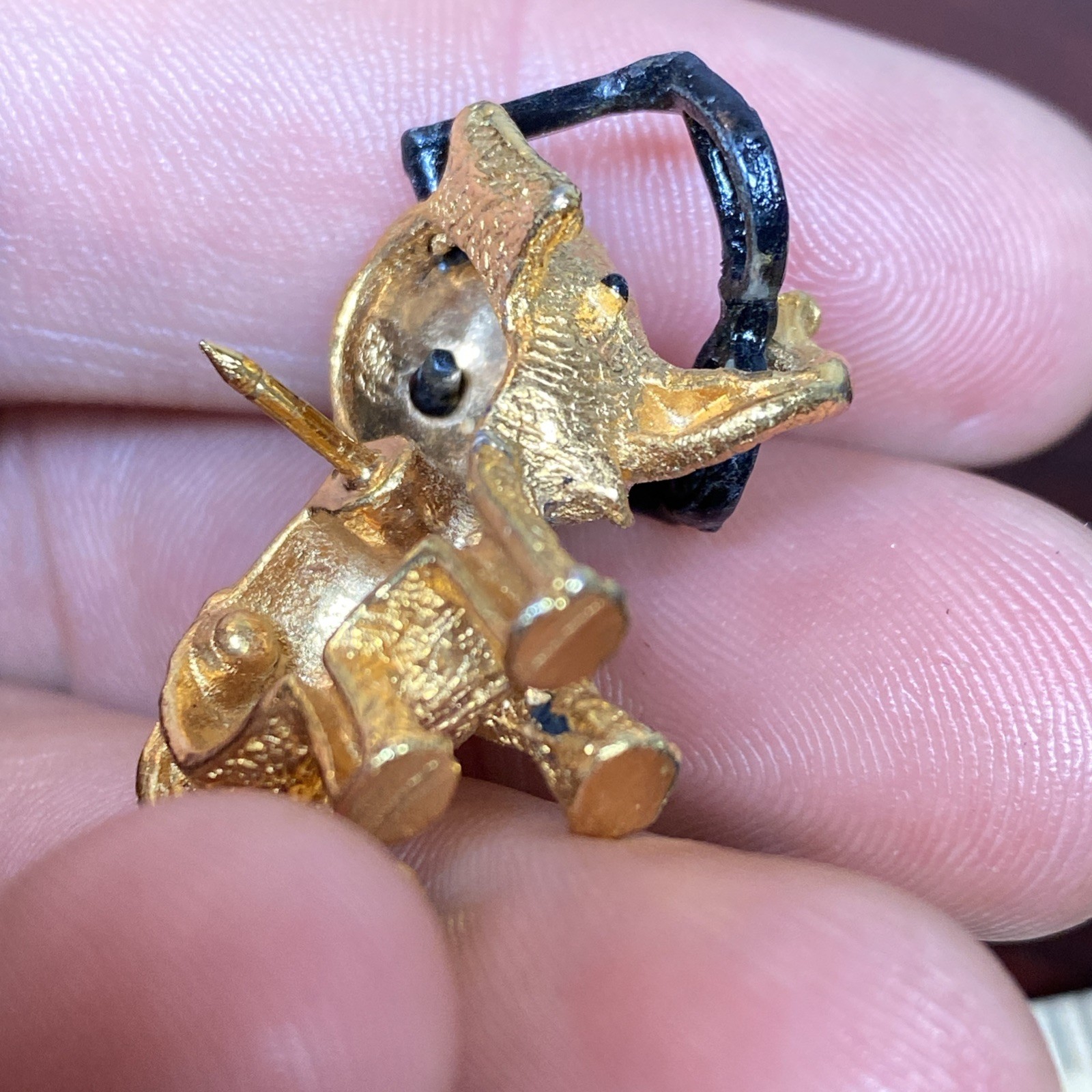 1964 GOP Barry Goldwater Elephant w/ Glasses Political Gold Tone 3D Lapel Pin