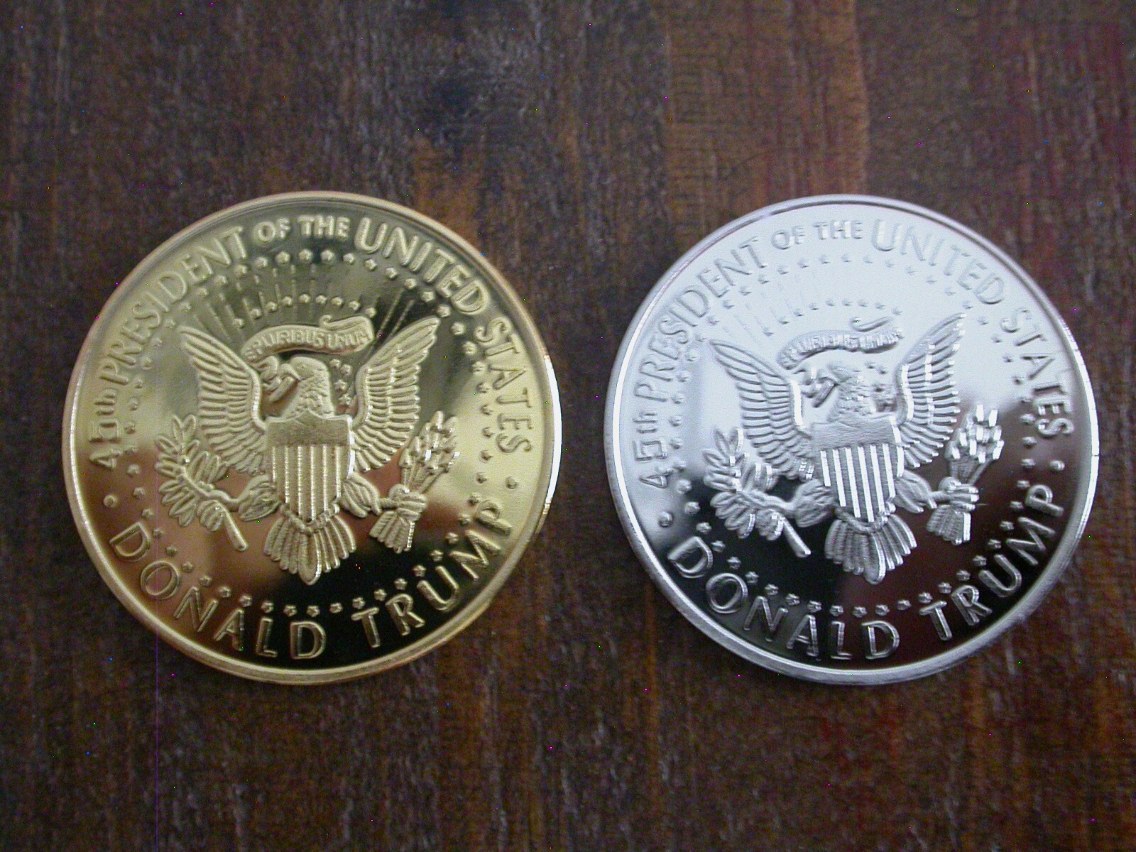 2024 President Donald Trump Commemorative Coins & Note-24K Gold & Silver Plated!