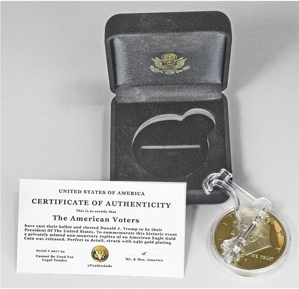 Donald Trump Gold Coin Set 45-47 President, Velvet Case, 2+ Term Collector’s E