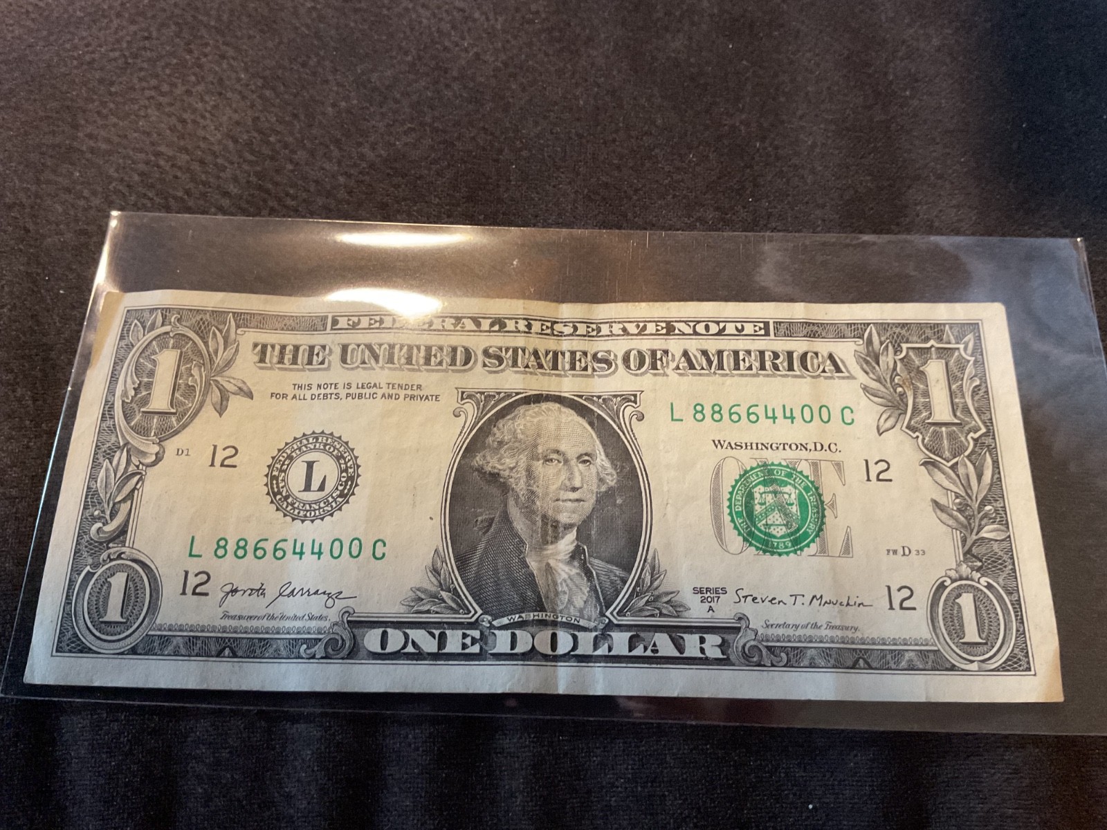 FANCY RARE $1 Binary #L 88664400 C – Serial Number Note MUST LQQK!