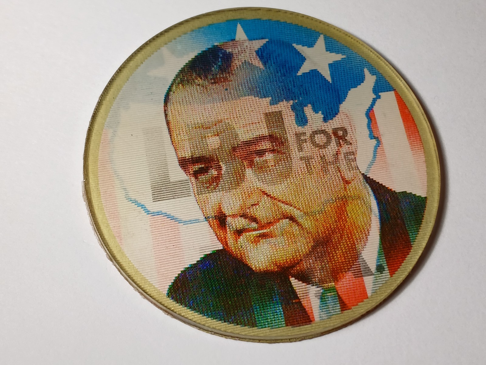 NO BACK 1964 LBJ 2.5″ Flasher Pin Button INSERT 1964 Presidential Campaign Pin