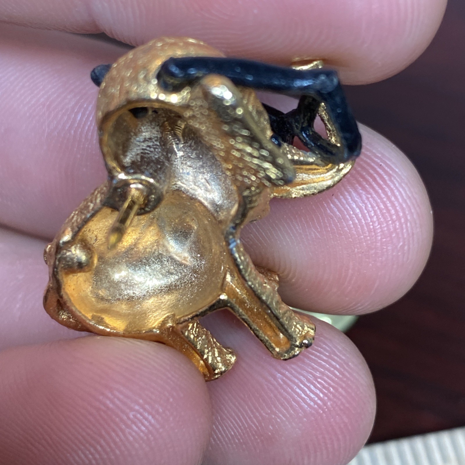 1964 GOP Barry Goldwater Elephant w/ Glasses Political Gold Tone 3D Lapel Pin