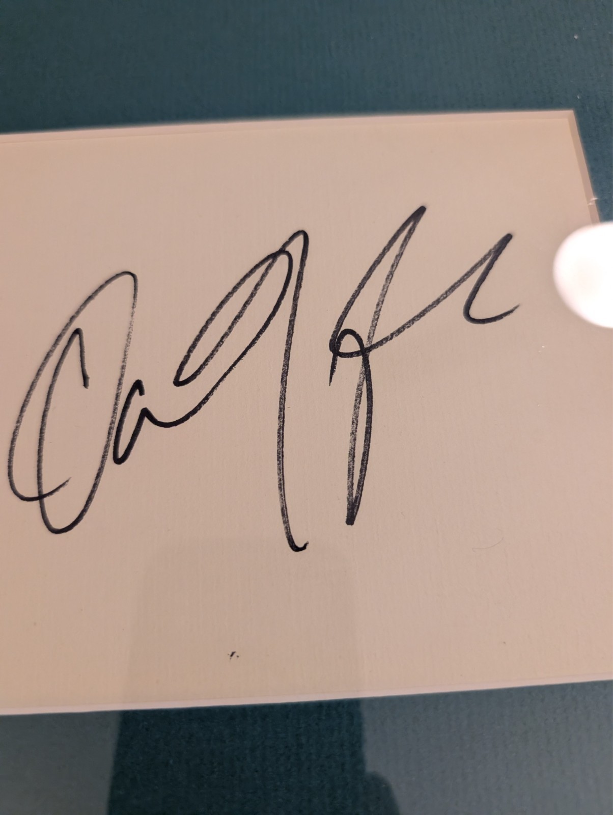 DAN QUAYLE SIGNED INDEX CARD AUTOGRAPHED US VICE PRESIDENT GEM MINT 10