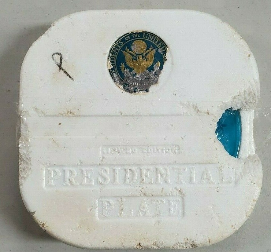 Wheaton Nuline Millville New Jersey Presidential Plate James Madison Blue Glass